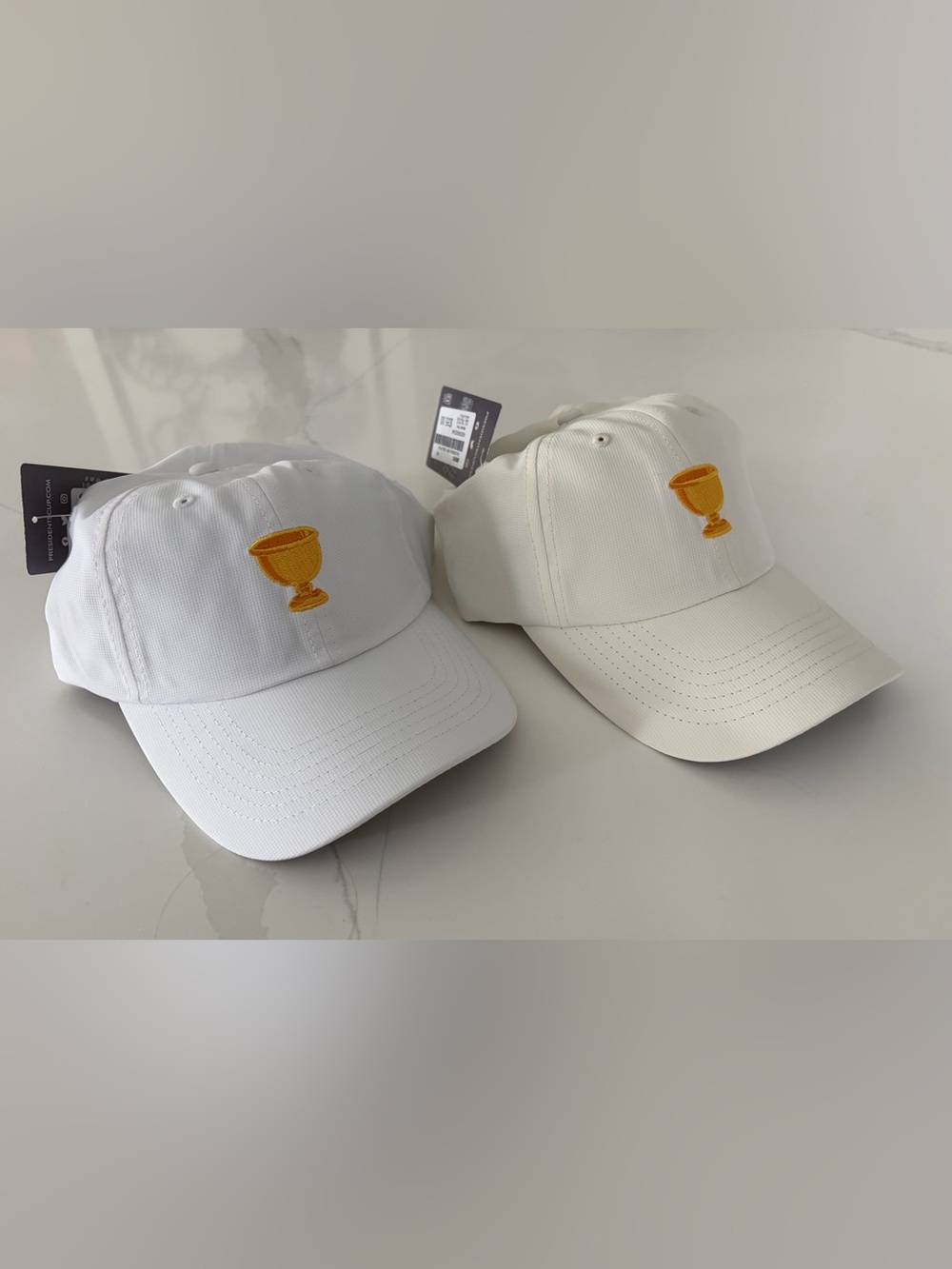PGA Tour Presidents Cup Official Hats x 2 - White/Cream